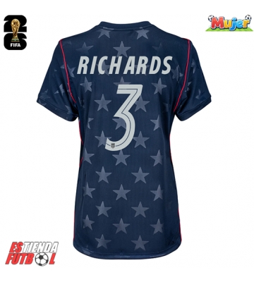 Estados Unidos Chris Richards #3 Segunda Equipación Mujer Mundial 2026 Manga Corta